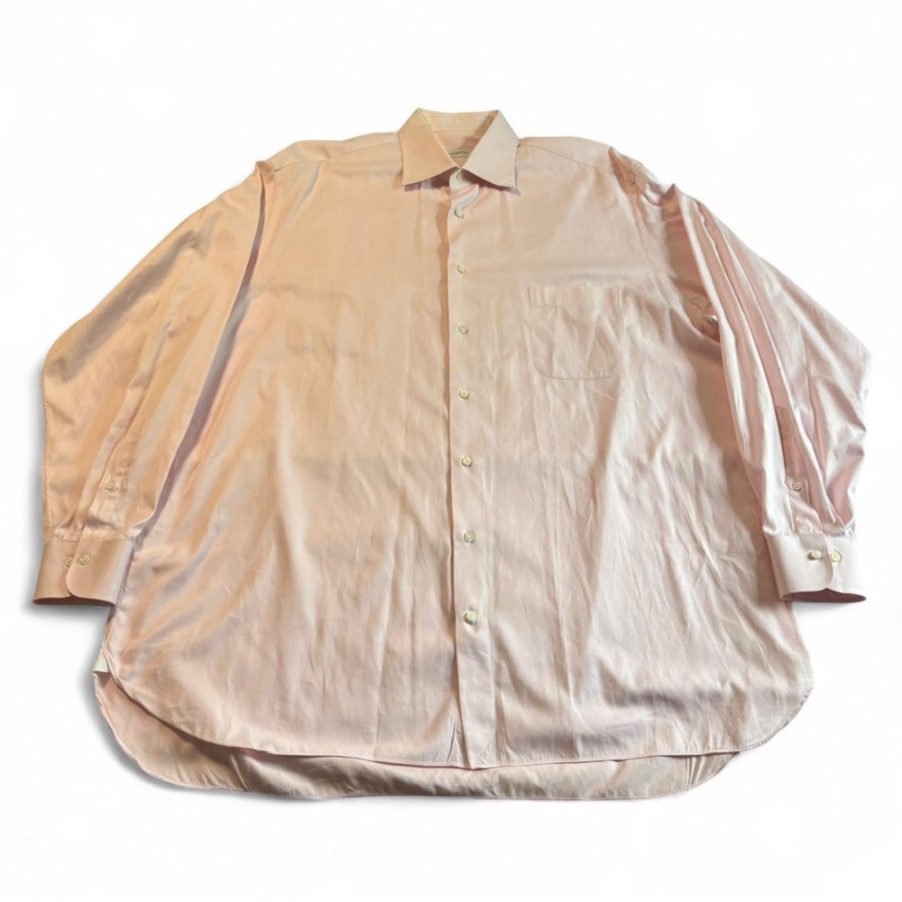 Ermenegildo Zegna Men's XL 43 / 17 Collared Button Down Dress Shirt Pink - Picture 2 of 4